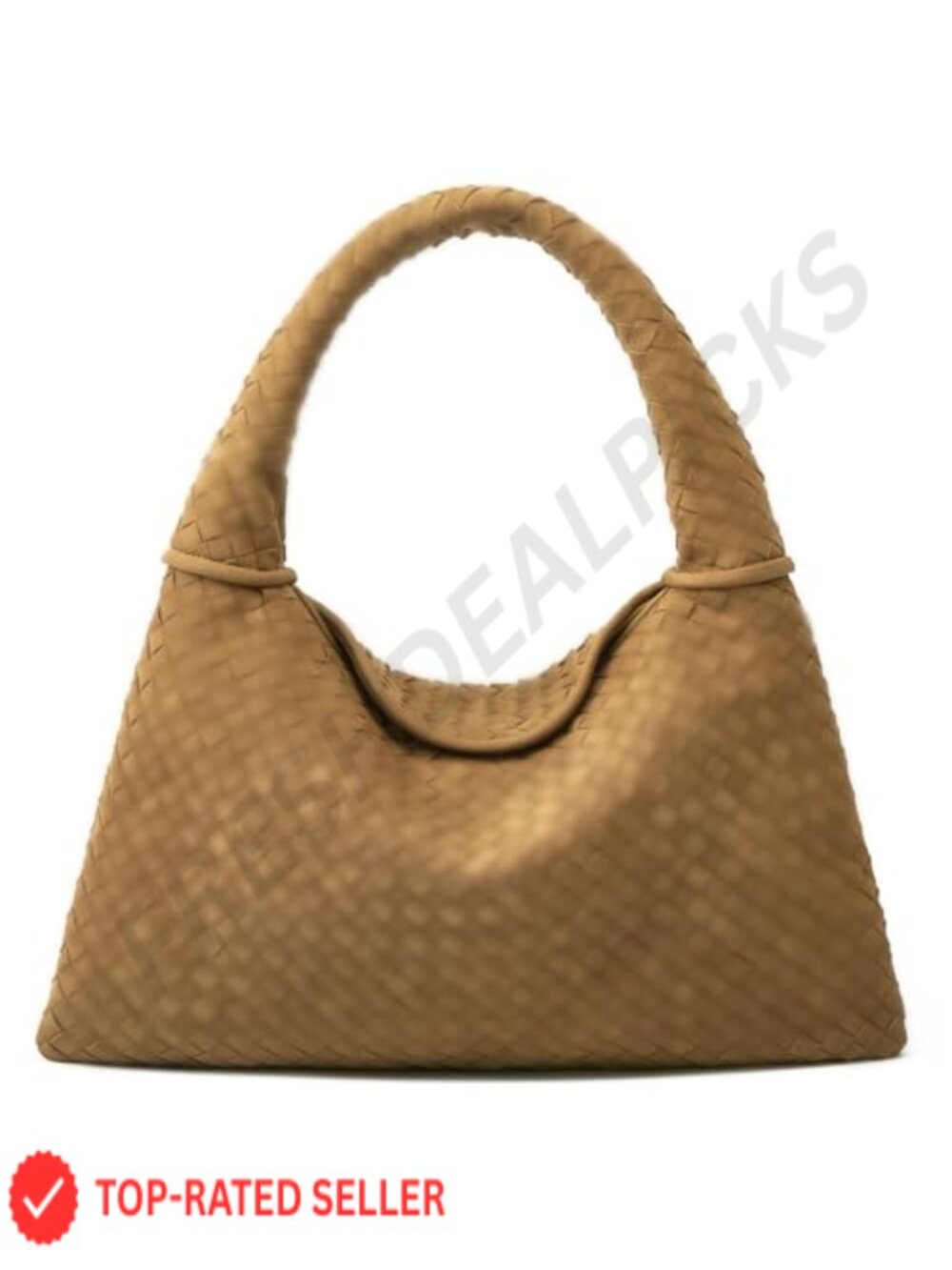 Woven Hobo Bag Faux Suede Leather Tote Satchel Handbag Retro Vintage